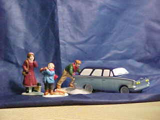 Original Snow Village - Stuck In The Snow Set Of 3