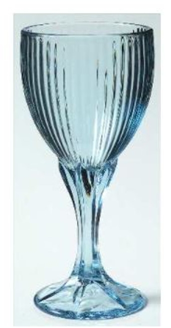 Monet Blue Fostoria Wine Goblet