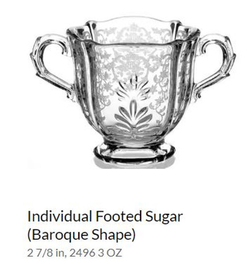 Navarre Clear Fostoria Sugar