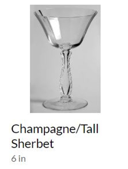 Silver Flutes Fostoria Sherbet