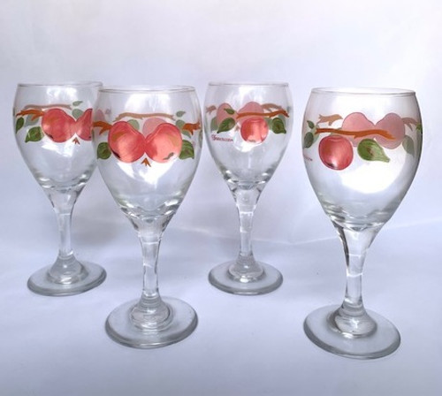 Apple Fran. Set Of 4 Embossed