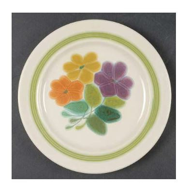 Floral Round Salad Plate