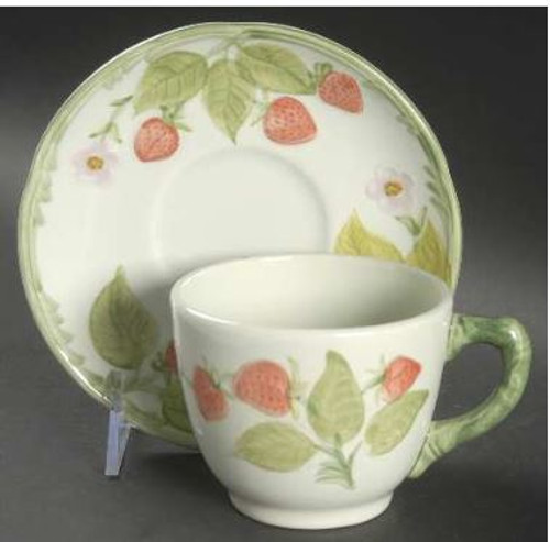 Strawberry Time Franciscan Cup And Saucer