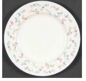 Forget Me Not Round Salad Plate