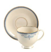 Columbia Emameled Cup and Saucer