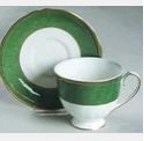 Crown Emerald Wedgwood Cup And Saucer