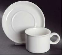 Stonehenge White Cup and Saucer