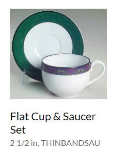 Quilting Emerald Cup and Saucer