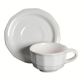 Heritage White Cup and Saucer