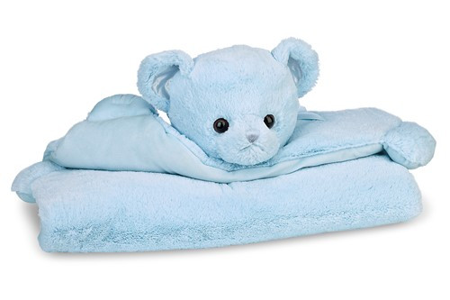 Huggie Bear Belly Blanket  Bearington Baby Collection Blue