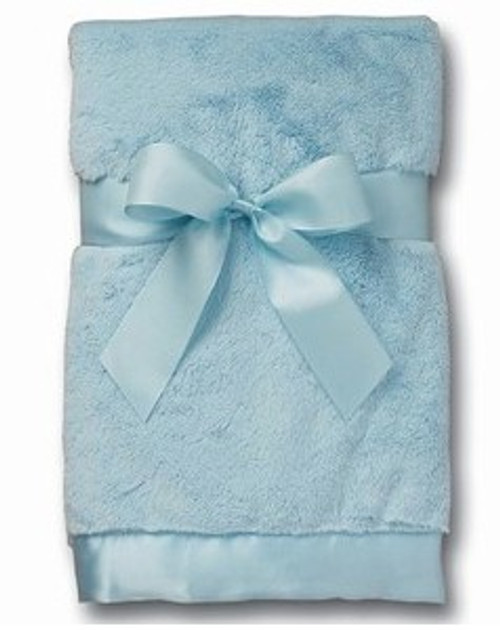 Silky Soft Crib Blanket Blue Bearington Baby