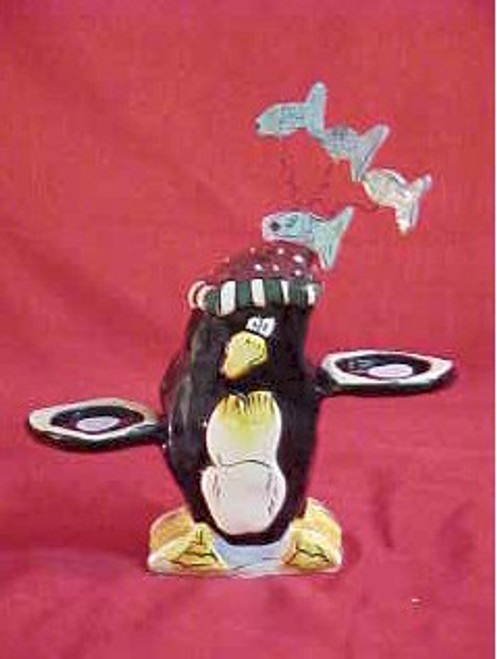 Penguin Tealight Holder Blue S