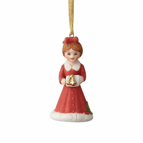Growing Up Girls Age 4 Christmas Ornament Brunette