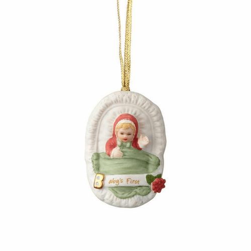 Growing Up Girls Babys First Christmas Ornament Blonde