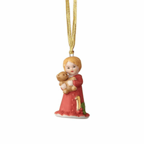 Growing Up Girls Age 1 Christmas Ornament Blonde