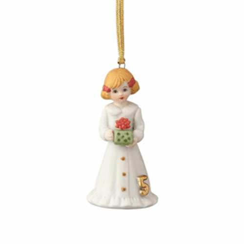 Growing Up Girls Age 5 Christmas Ornament Blonde