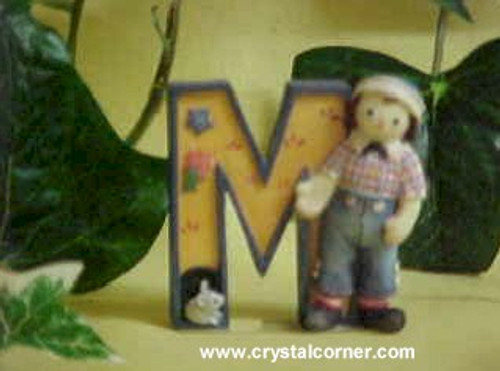 Raggedy Ann And Andy Collegiate Collectibles; Letter M; Enesco