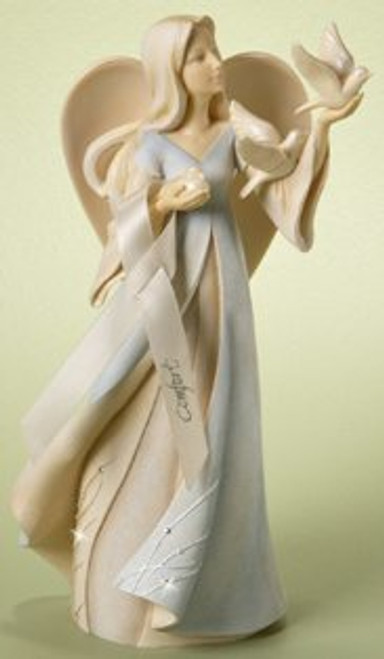 Enesco Foundations Comfort Angel Stone Resin Figurine