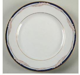 Golden Swirl Round Salad Plate