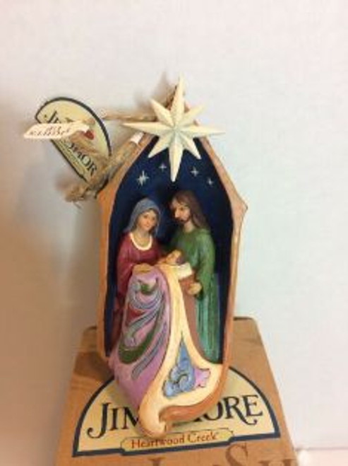 Holy Family In Light Ornament By Jim Shore Collectible