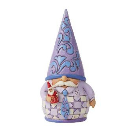 Purple Gnome Santa  Jim Shore Collectible