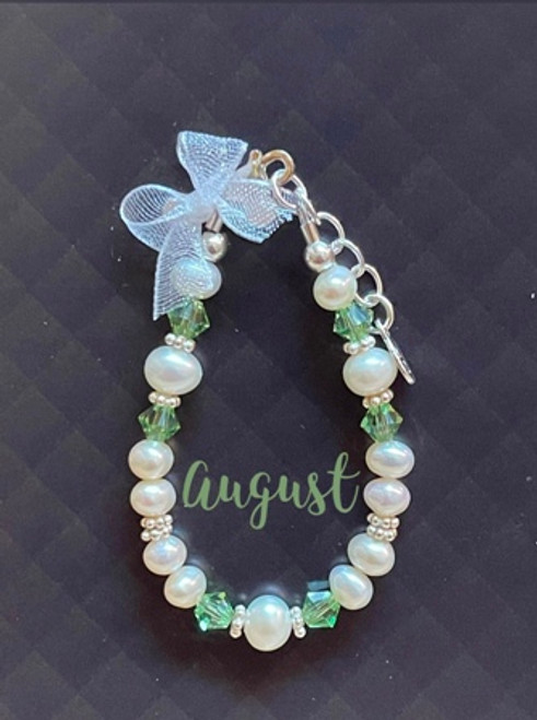 Birthstone Bracelet W Pearls August 1 5 Years