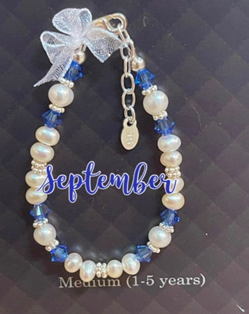 Birthstone Bracelet W Pearls September 1 5 Years