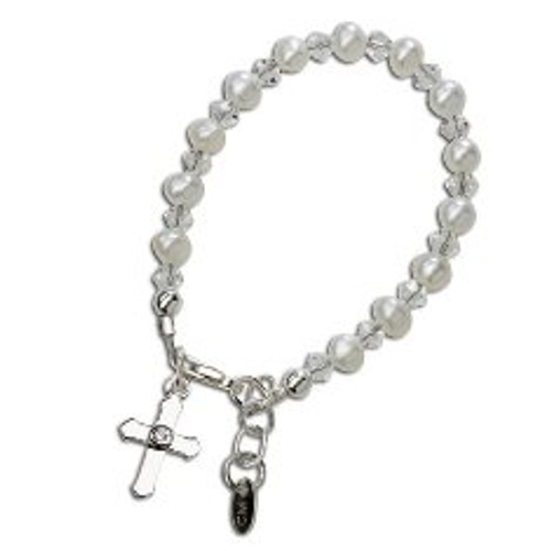 Grace S.Silver Medium 1 5 Years Keepsake Bracelet/ Pearls