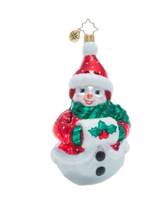 Holly Jolly Snowman  Christopher Radko Ornament