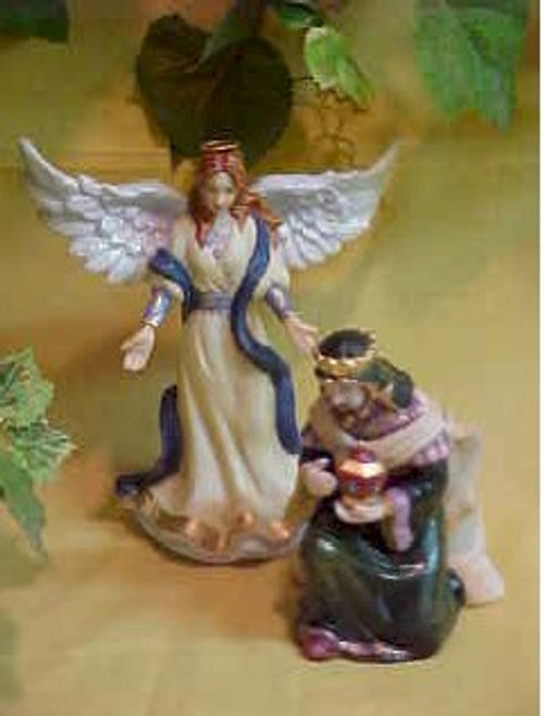 King Melchior And Heavenly Angel Series Nativity Collection