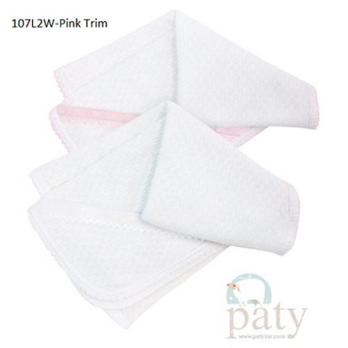 Blanket With French Lace White  Paty Childrens Apparel