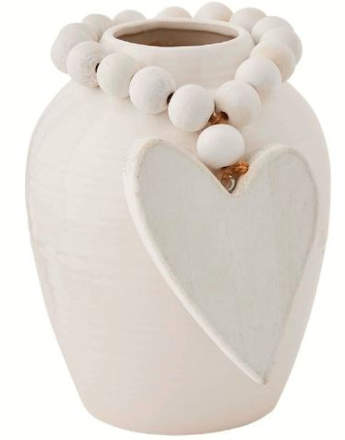 Small Vase With Beads Mud Pi