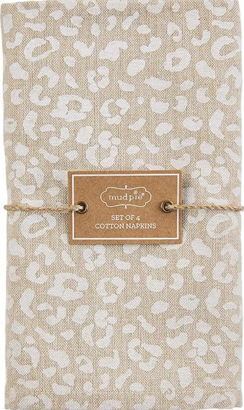 Mud Pie Gifts - Cheetah Print Napkin Set
