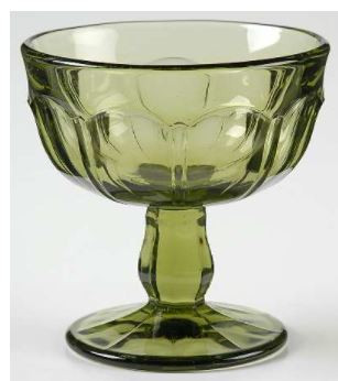 Thumbprint Verde Green High Sherbet