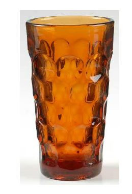 Thumbprint Amber Tumbler or High Ball