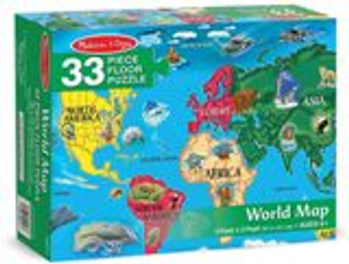 Melissa And Doug 33 Piece Floor Puzzle World Map