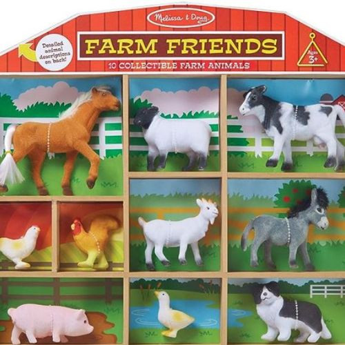 Farm Friends 10 Collectible Fa - Farm Friends 10 Collectible Farm Animals Melissa and Doug