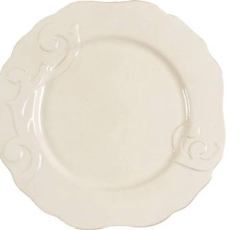 Arabesque Cream Round Dinner Plate Casafina