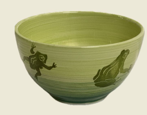 Green Frog Round Soup Cereal Bowl