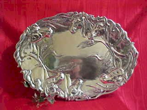 Horse Oval Platter Arthur Court Designs  Scratched