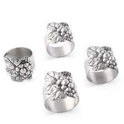 Grape Napkin Ring Set 4 Arth