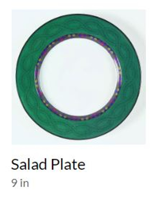 Quilting Emerald Braid Dansk Salad Plate Quilting Emerald Braid Dansk Salad Plate