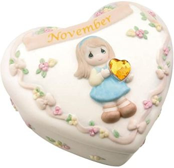 November Birthday Heart Box Pr - November Birthday Heart Box Precious Moments