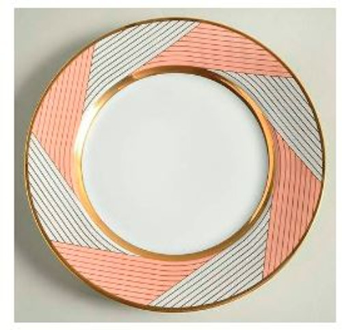 Peach Facette Fitz and Floyd Salad Plate