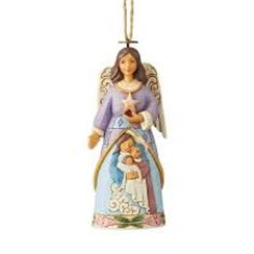 Angel With Holy Family Ornament Jim Shore Collectible