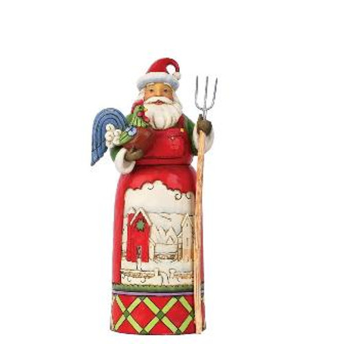 Santa With Farm Scene