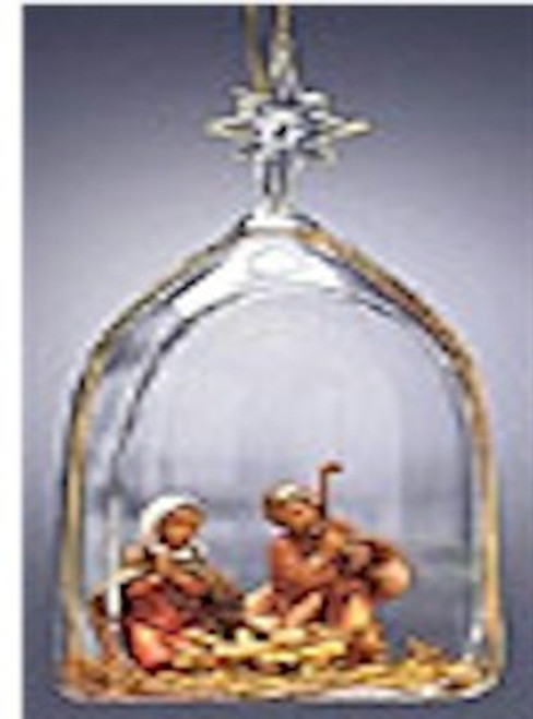 Holy Family Clear Glass Arch Orn Re
