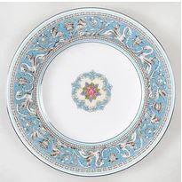 Florentine Turquoise Round Salad Plate