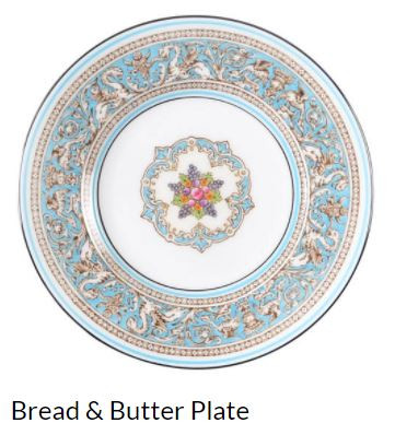 Florentine Turquoise Bread and Butter Plate