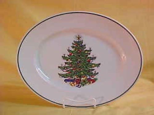 Christmas Tree Cuthbertson 13 1/2 Platter Creamy`